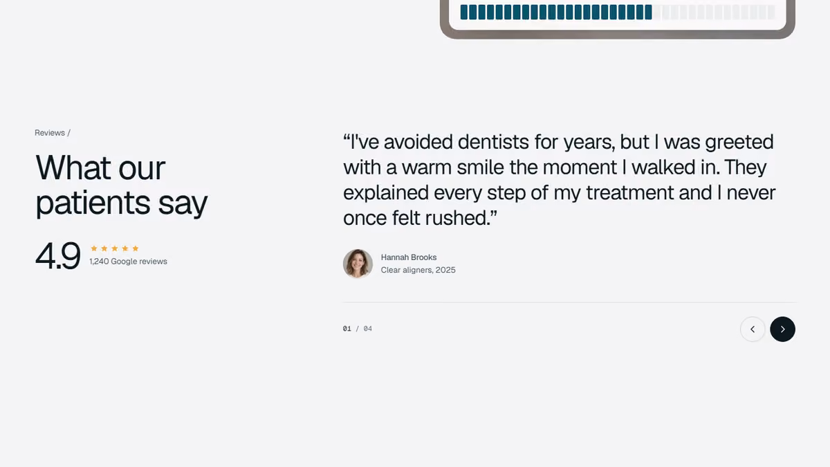 Patient reviews