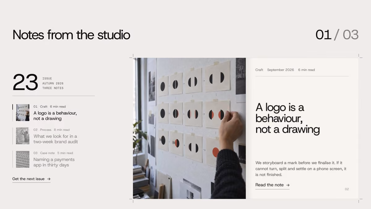 Home: notes from the studio