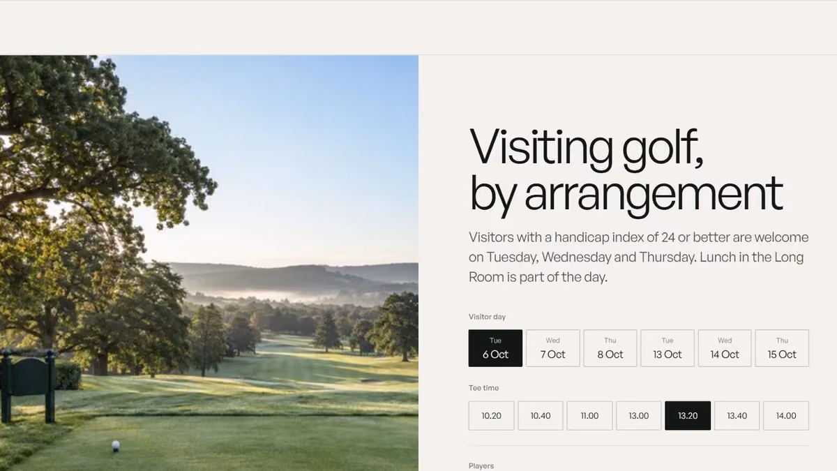 Visiting golf
