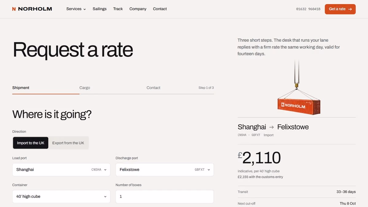 Request a rate