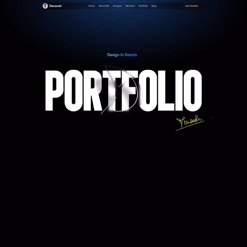 Devansh Portfolio