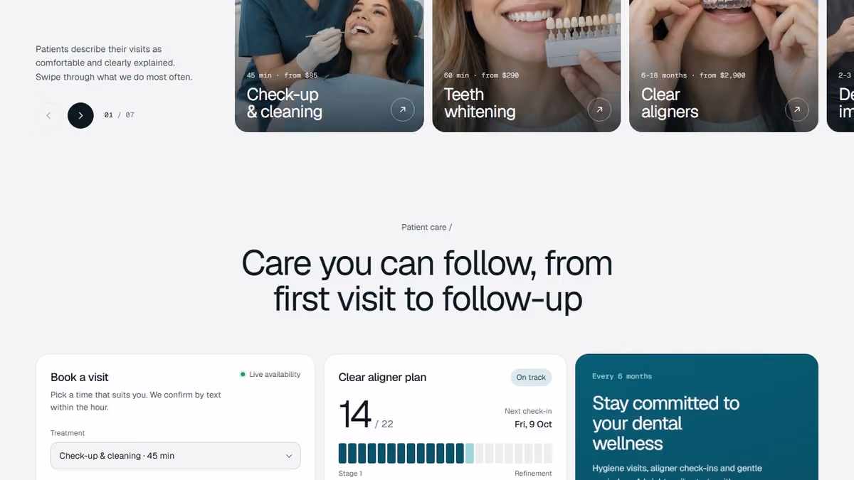 Treatments carousel