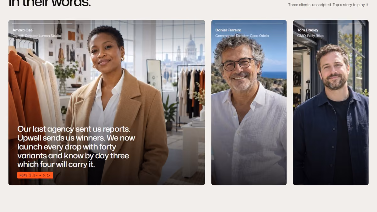 Home: client testimonials