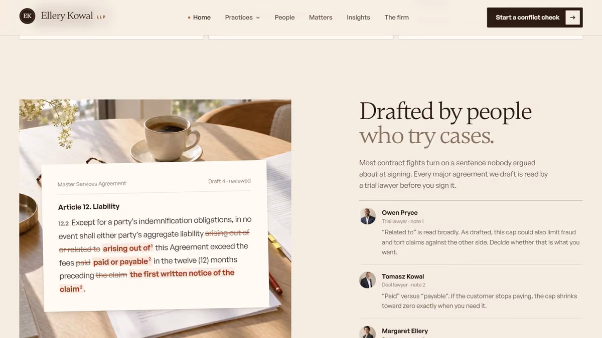 Marked-up clause